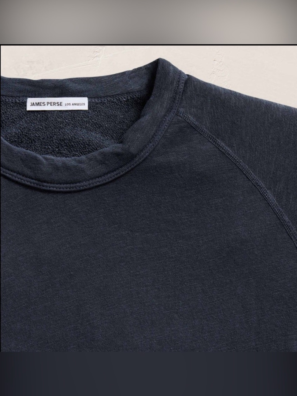 James Perse MXA3278 Vintage French Terry Sweatshirt Deep Pigment XL   NWT